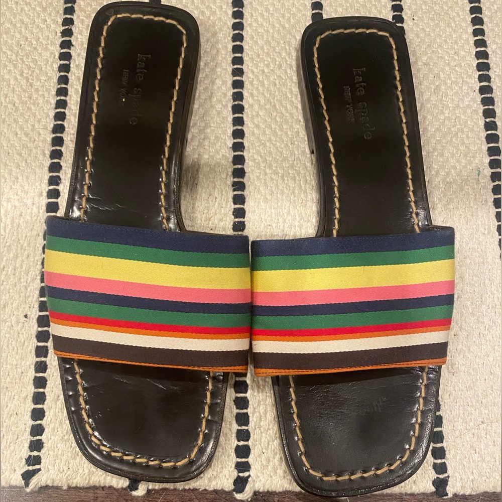 Kate Spade Striped Slides